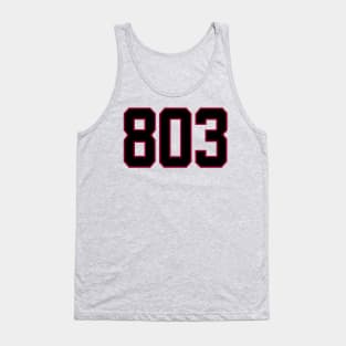 803 - Black with Garnet Trim Tank Top